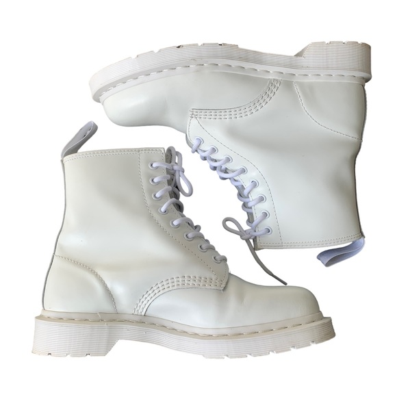 Dr. Martens 1460 Pascal Mono 8-eye White Boot Women's Size 9 - Picture 8 of 11